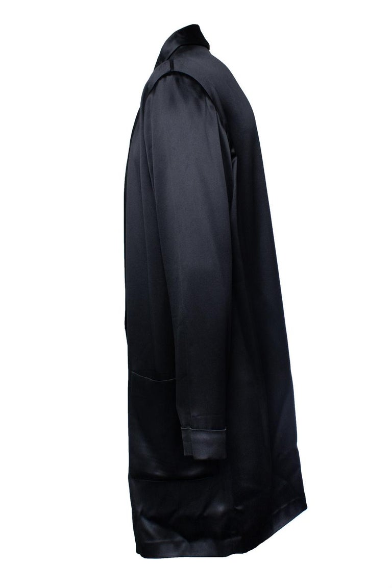 Saint Laurent, black silk kimono 2022 at 1stDibs