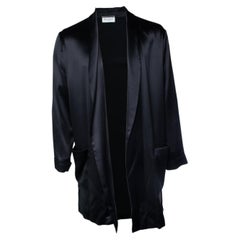 Saint Laurent, black silk kimono 2022