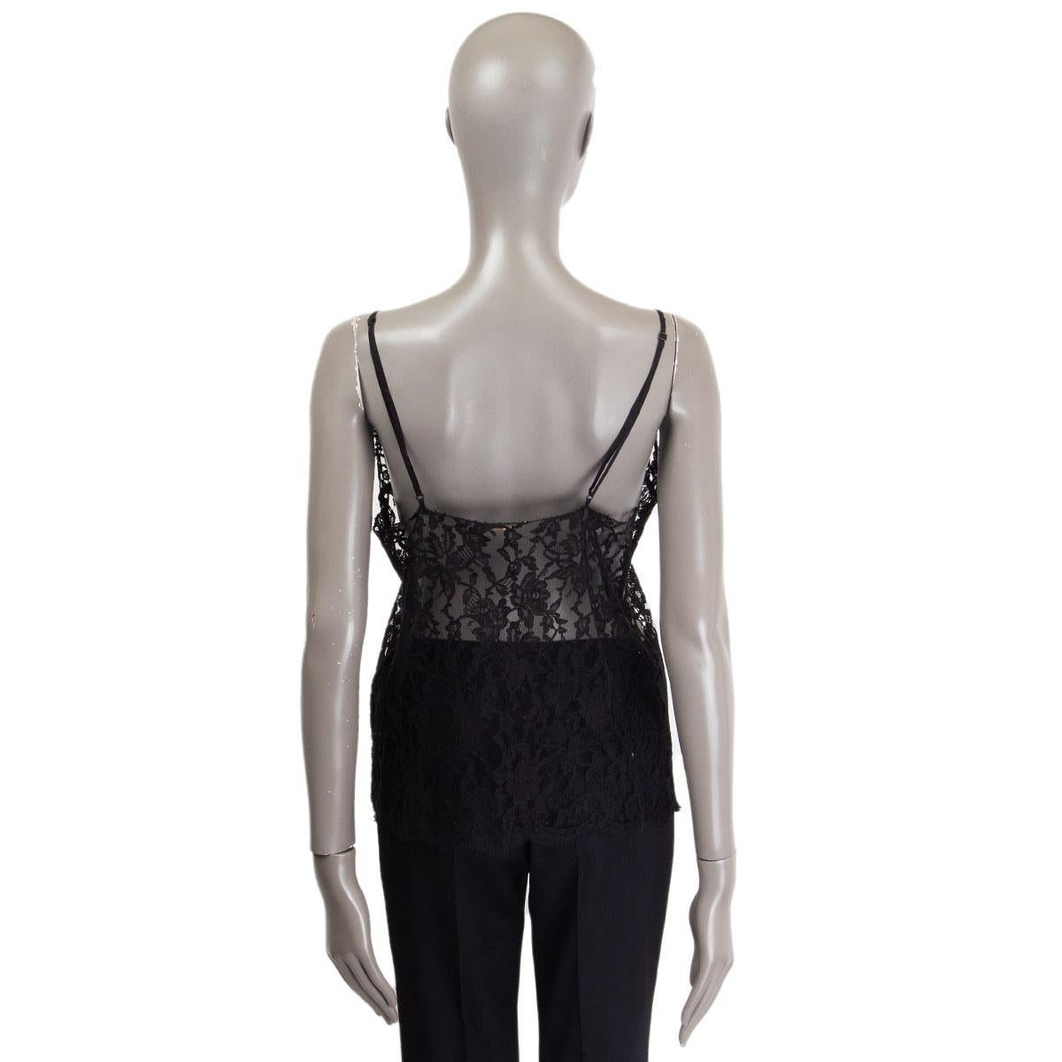 black silk lace top