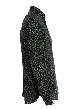 Saint Laurent, Black silk robot print shirt