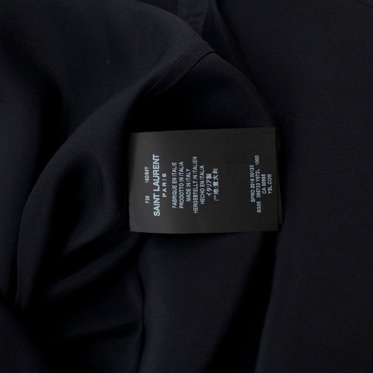 Saint Laurent Black Silk-Satin Shirt at 1stdibs
