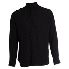 Saint Laurent, Black silk shirt with star drops