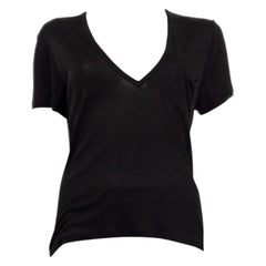 SAINT LAURENT Camiseta de seda negra Camisa S
