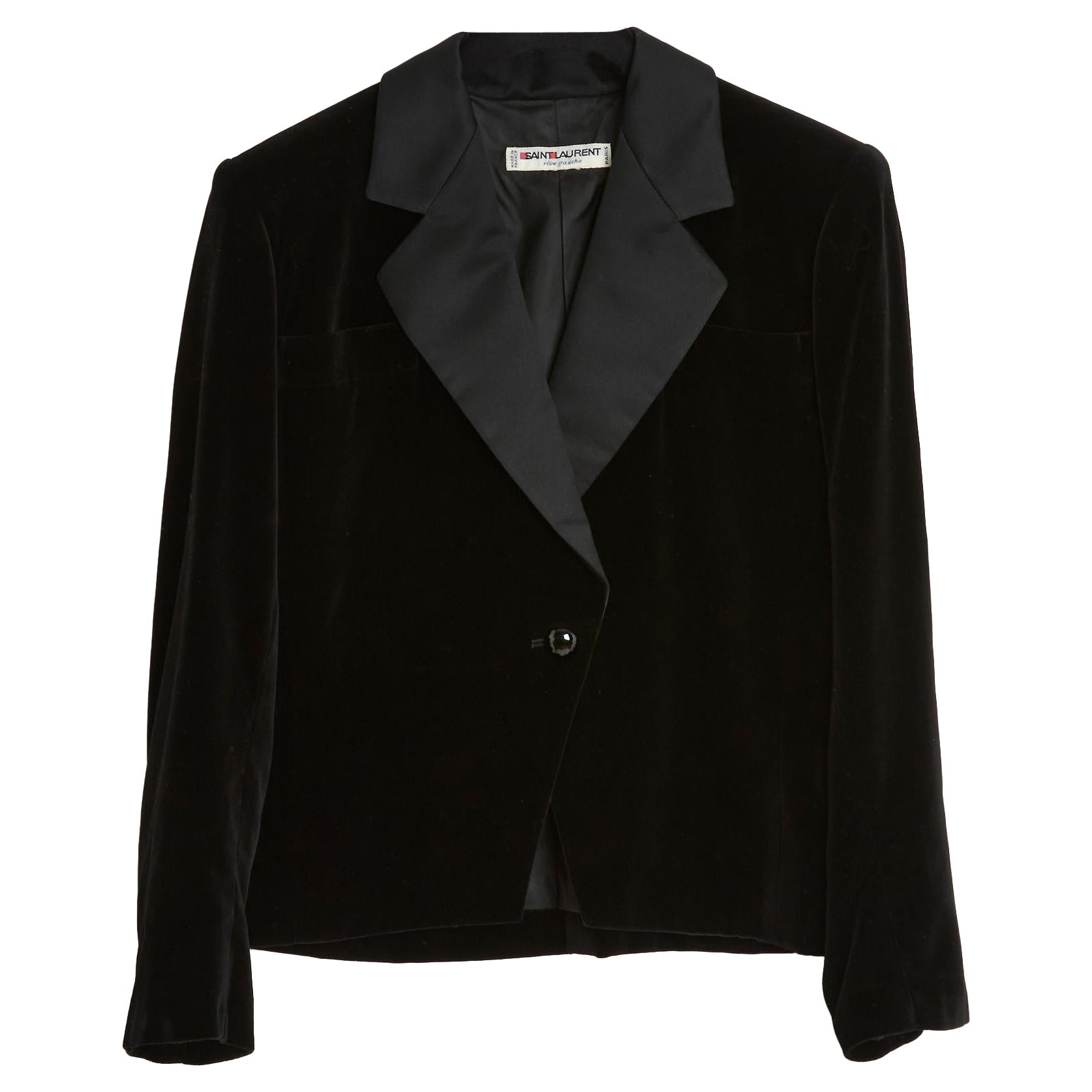 Saint Laurent smoking en velours de soie noir CIRCA circa 1980