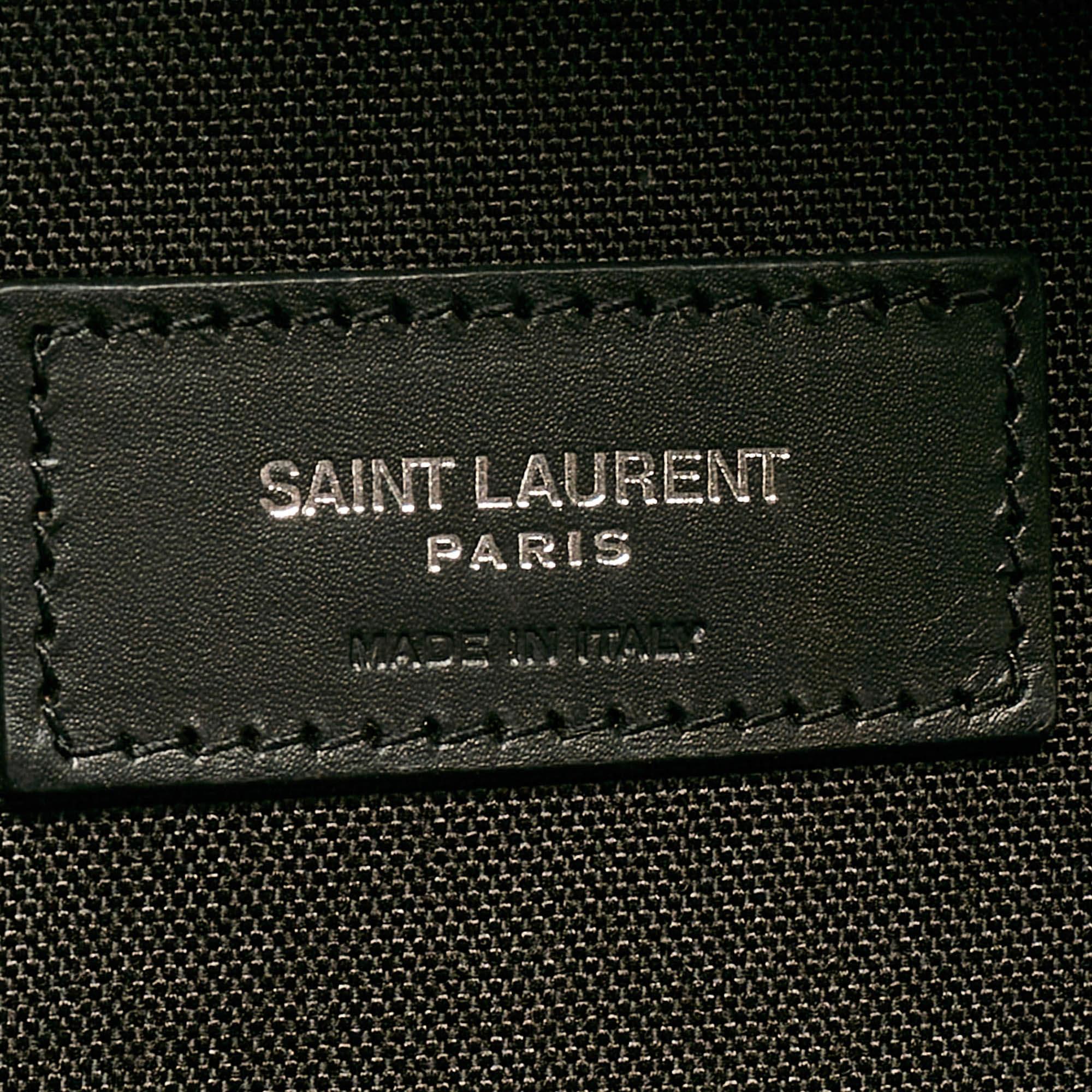 Saint Laurent Black/Silver Glitter City Backpack 4