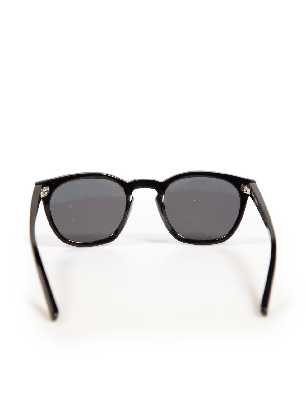 Saint Laurent Black SL28 Tinted Sunglasses In Excellent Condition In London, GB