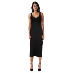 Saint Laurent Black Sleeveless Stretchy Maxi Dress Size S