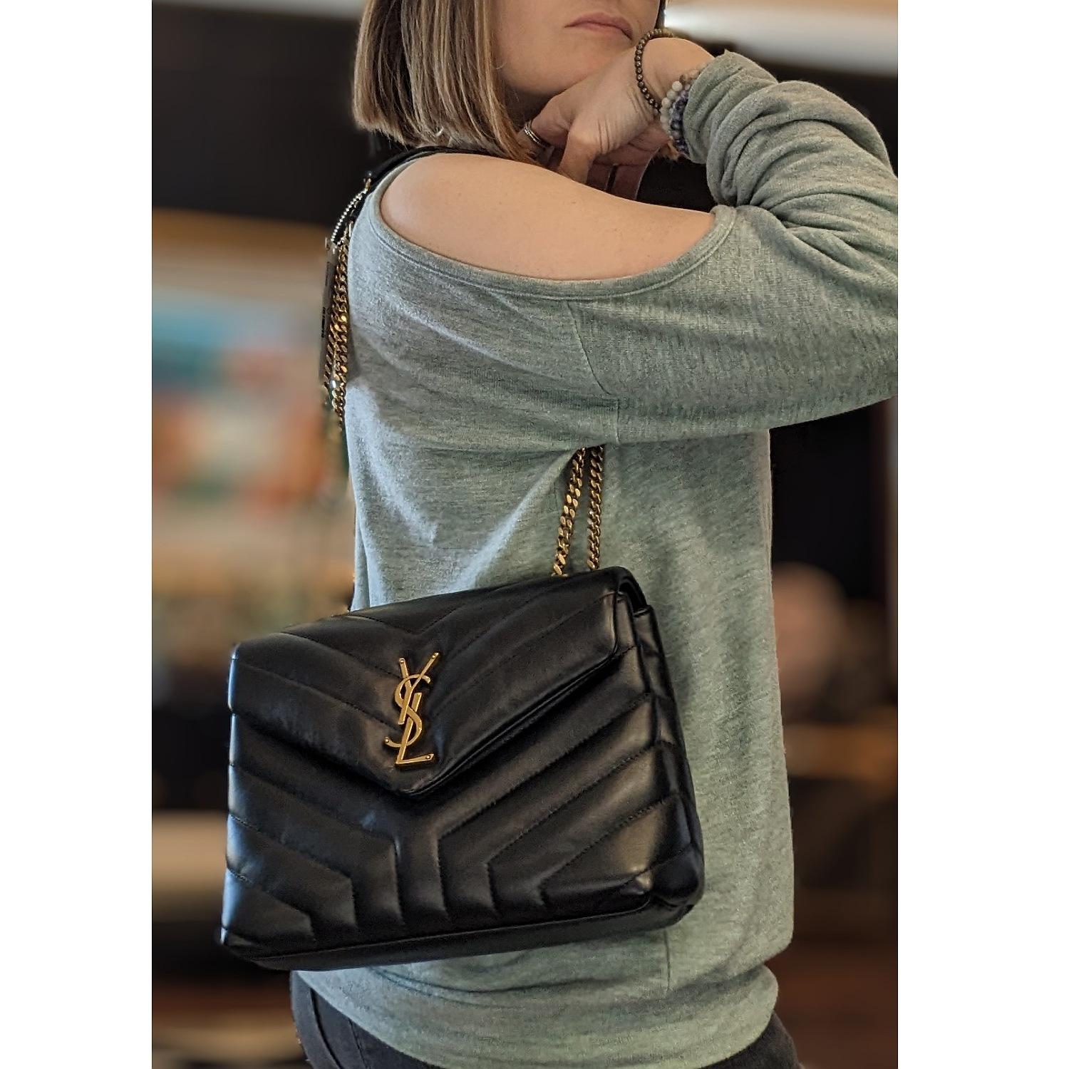 Saint Laurent Black Small Loulou Matelassé Shoulder Bag 5