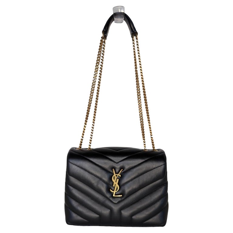 Saint Laurent Black Small Loulou Matelassé Handbag For Sale at 1stDibs
