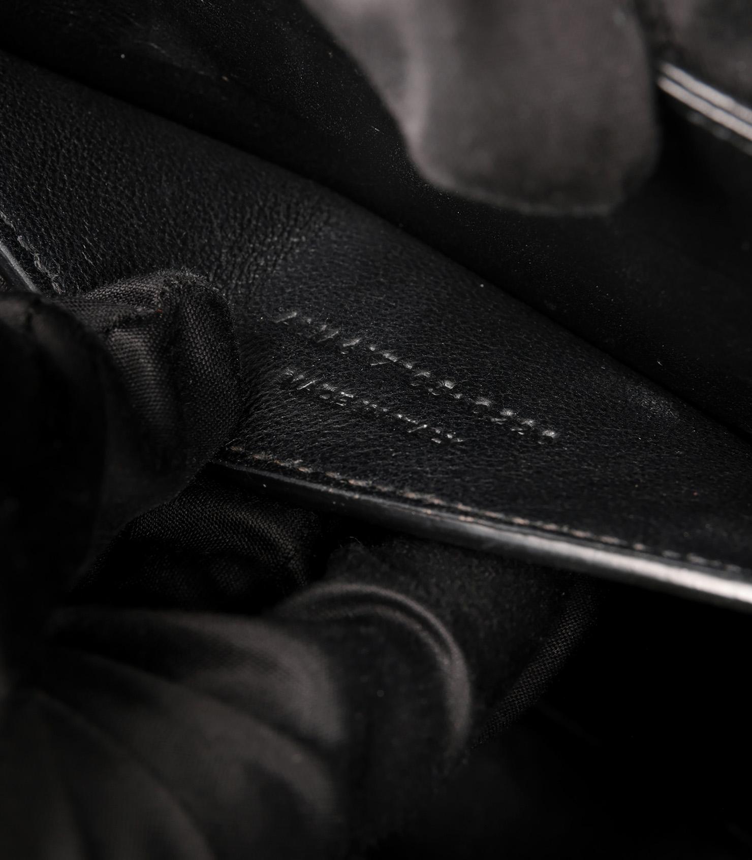 Saint Laurent Black Smooth Calfskin Leather Medium Le 61 For Sale 5