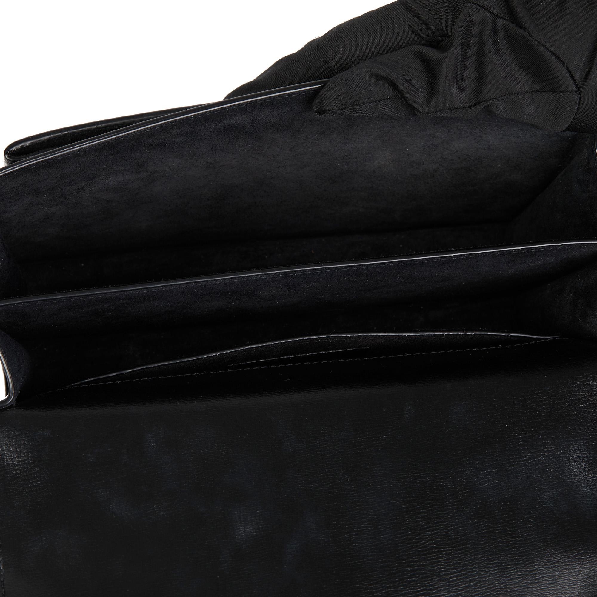 SAINT LAURENT Black Smooth Calfskin Leather Medium Sunset Chain Bag 3