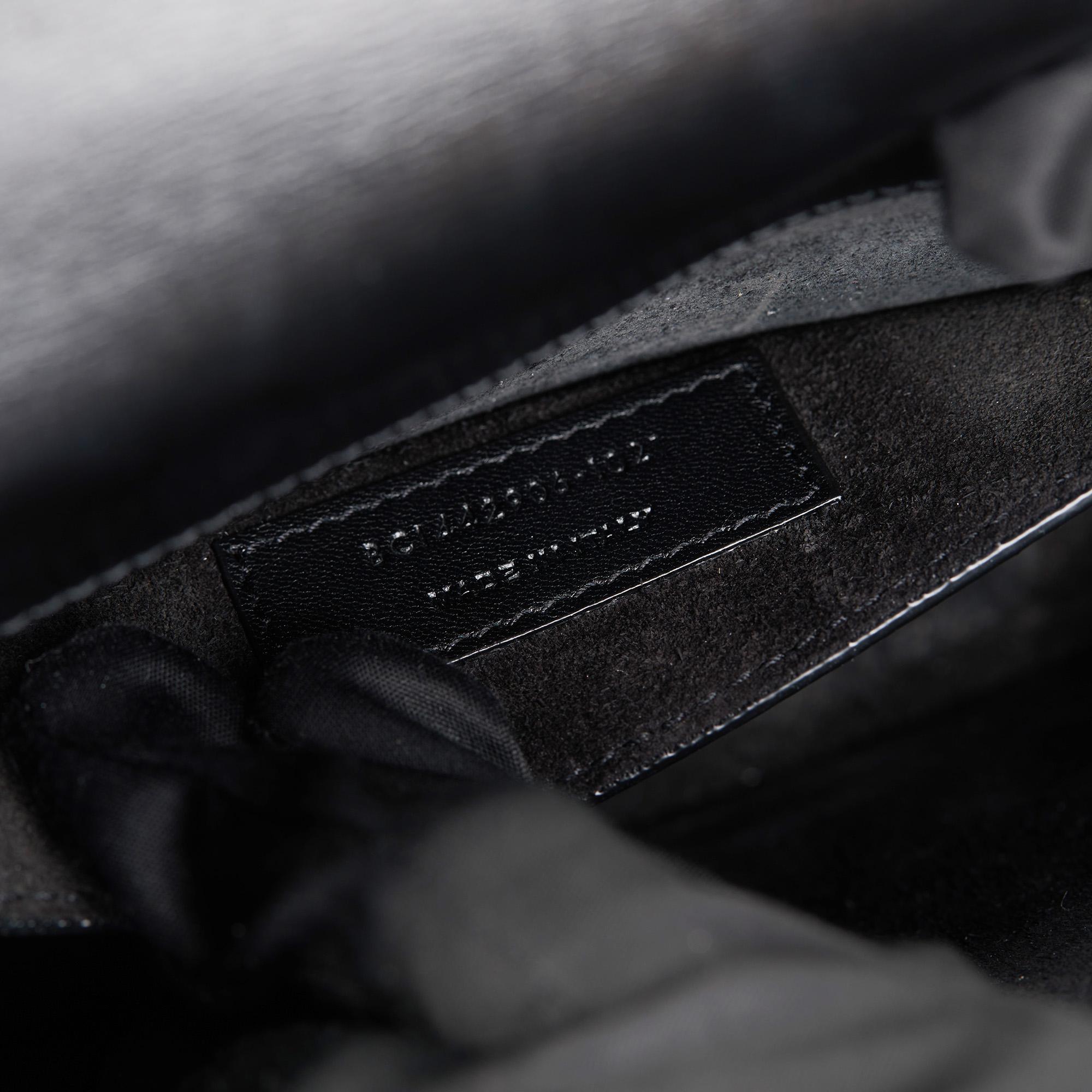 SAINT LAURENT Black Smooth Calfskin Leather Medium Sunset Chain Bag 2