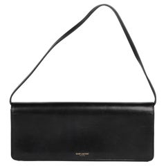 Saint Laurent Black Smooth Calfskin Leather Paris Flap Bag