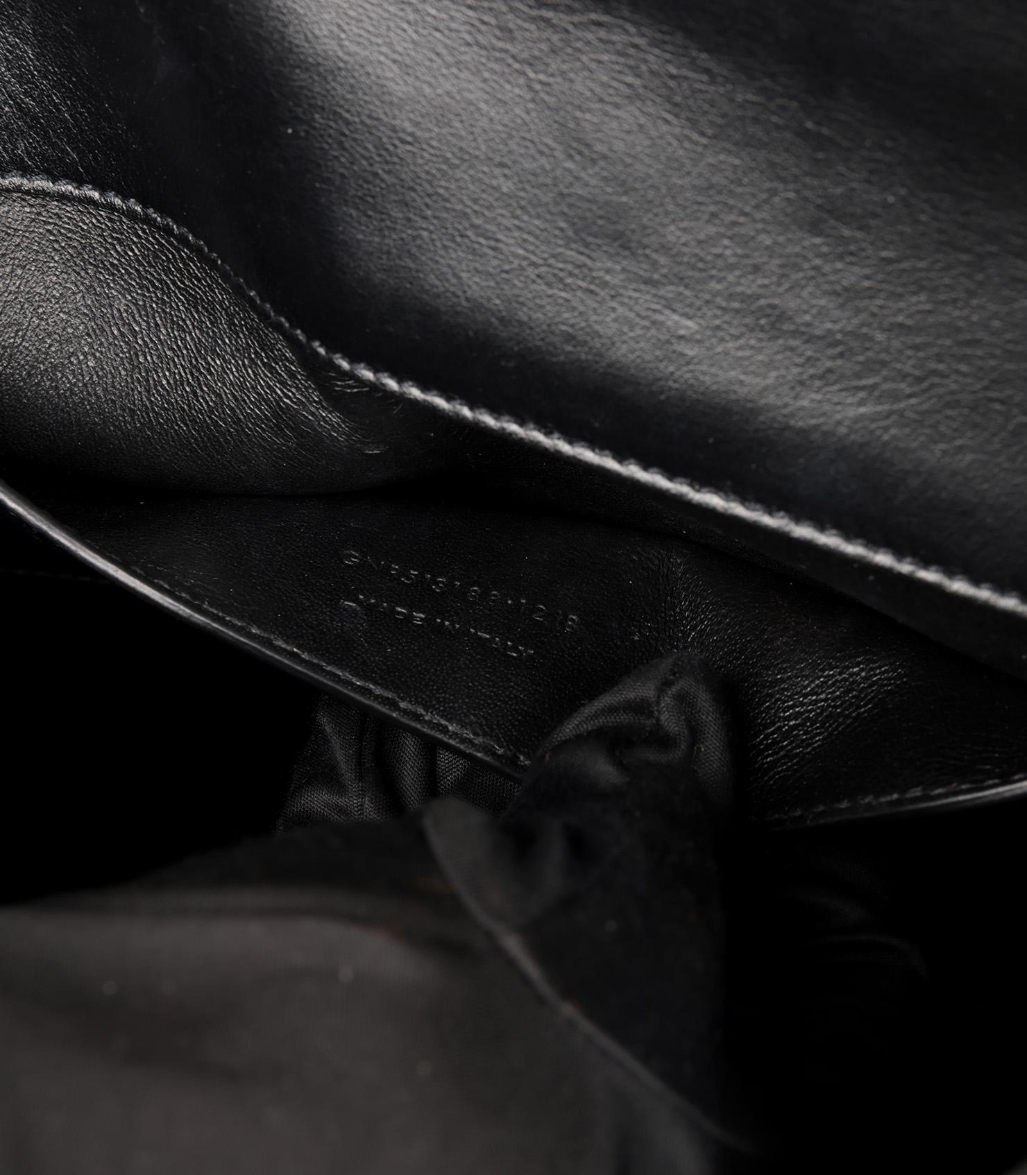 Saint Laurent Black Smooth Calfskin Leather Spontini For Sale 5