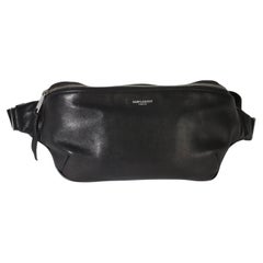 Saint Laurent Black Smooth Calfskin Marsupio Belt Bag