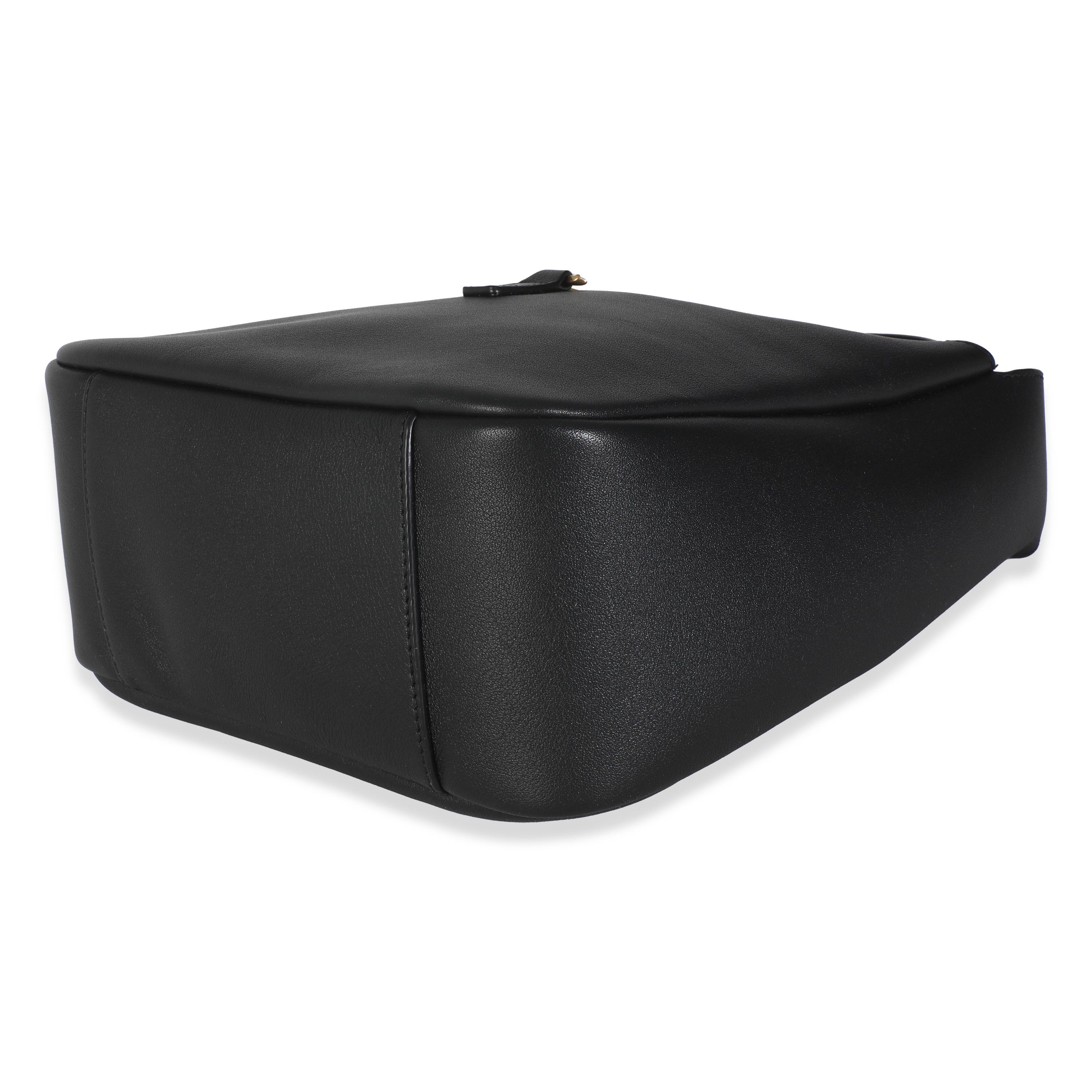 da uomo o donna Saint Laurent Nero Pelle di Vitello Liscia Piccola Le 5 A 7 Morbida Hobo in vendita