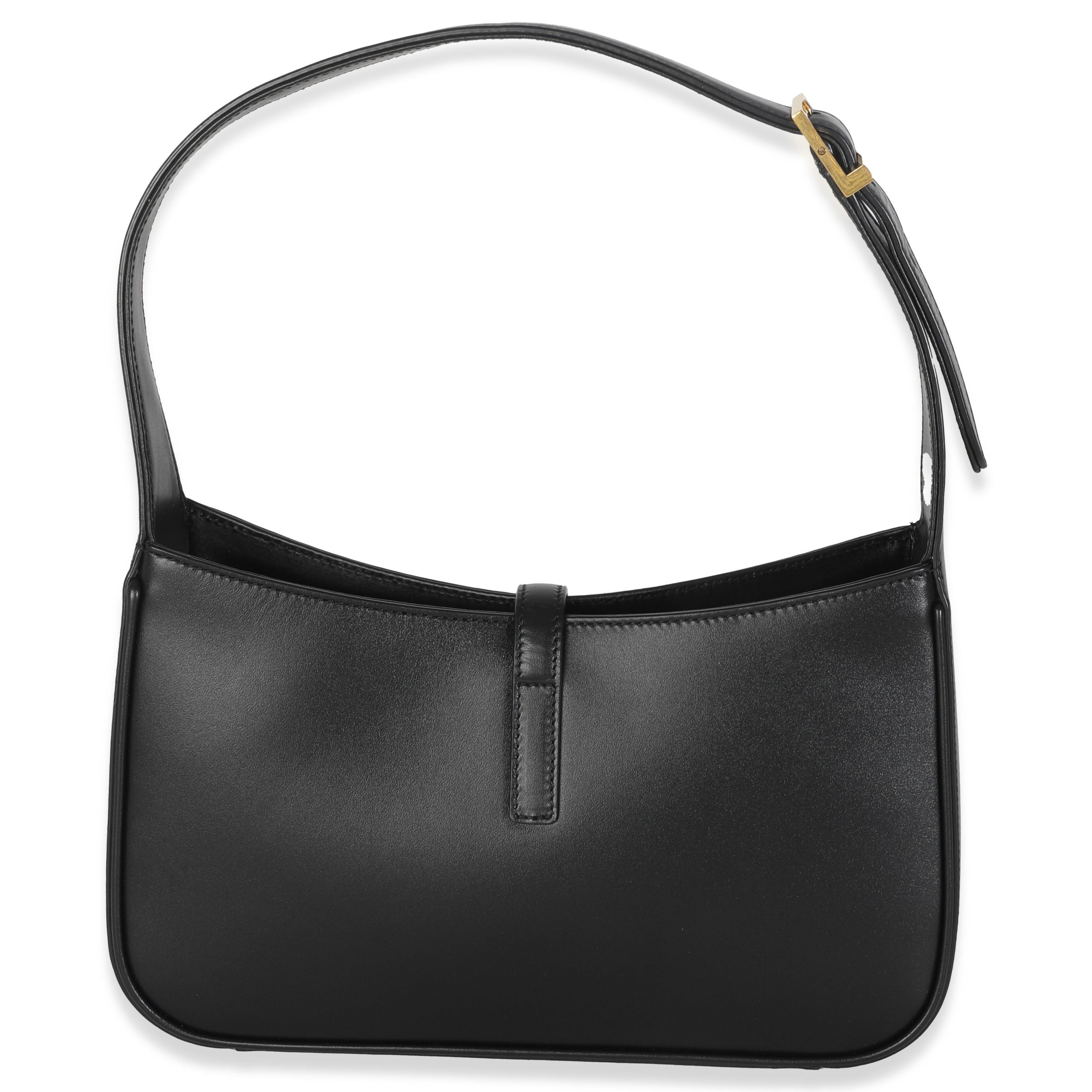 Listing Title: Saint Laurent Black Smooth Leather Le 5 a 7 Hobo
SKU: 146910
MSRP: 2500.00 USD
Condition: Pre-owned 
Handbag Condition: Excellent
Condition Comments: Item is in excellent condition and displays light signs of wear. Faint wear along
