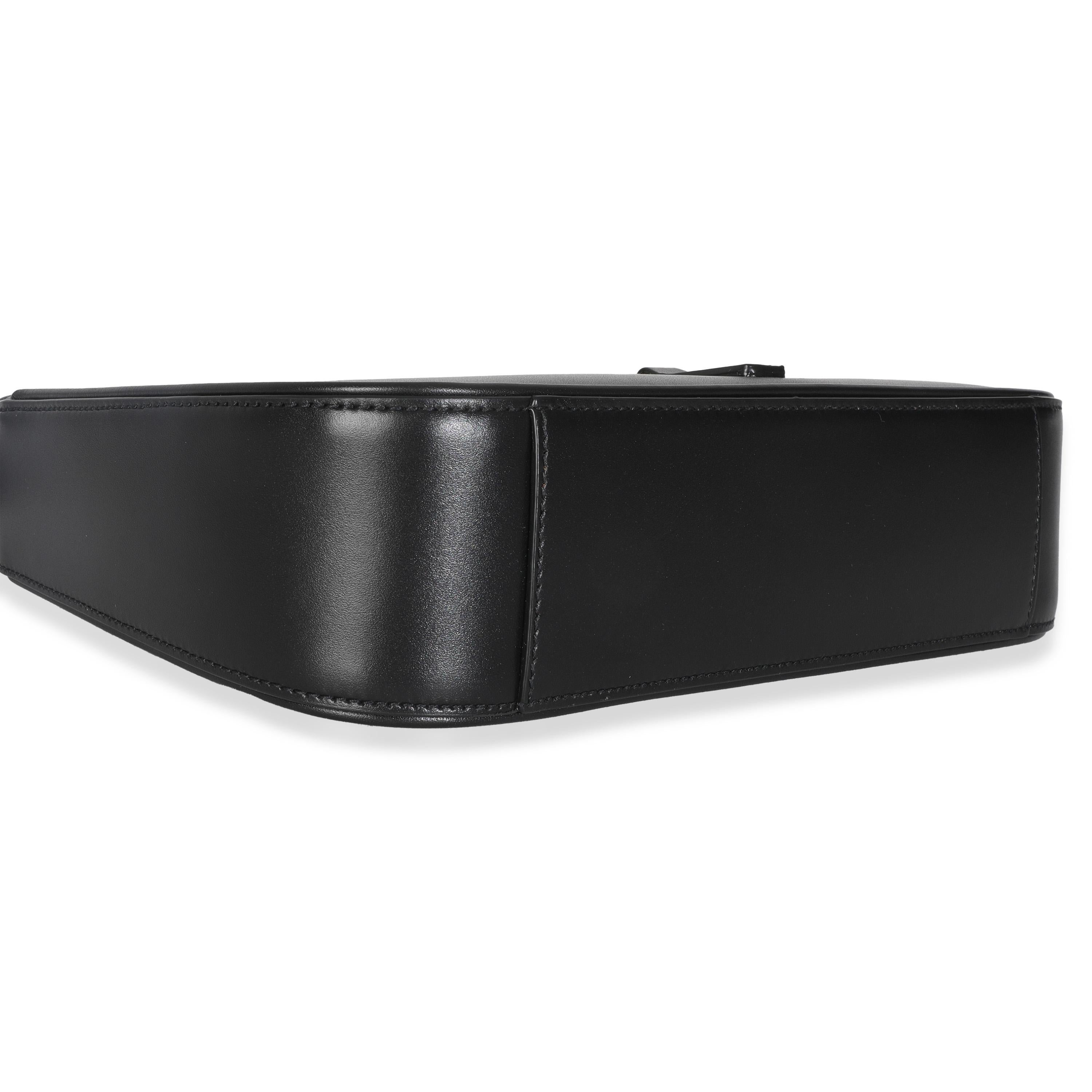 Saint Laurent Black Smooth Leather Le 5 a 7 Hobo For Sale 2