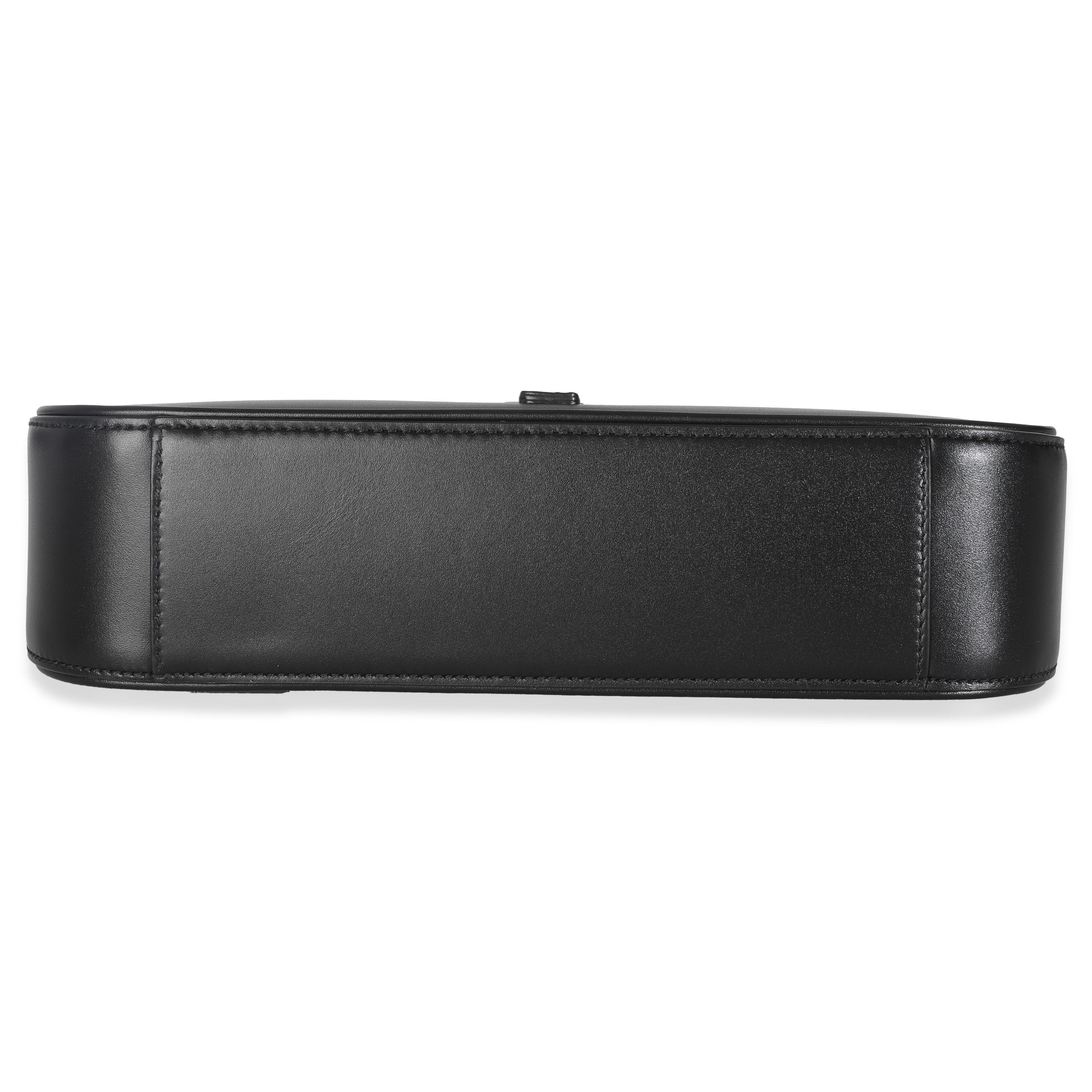 Saint Laurent Black Smooth Leather Le 5 a 7 Hobo For Sale 3