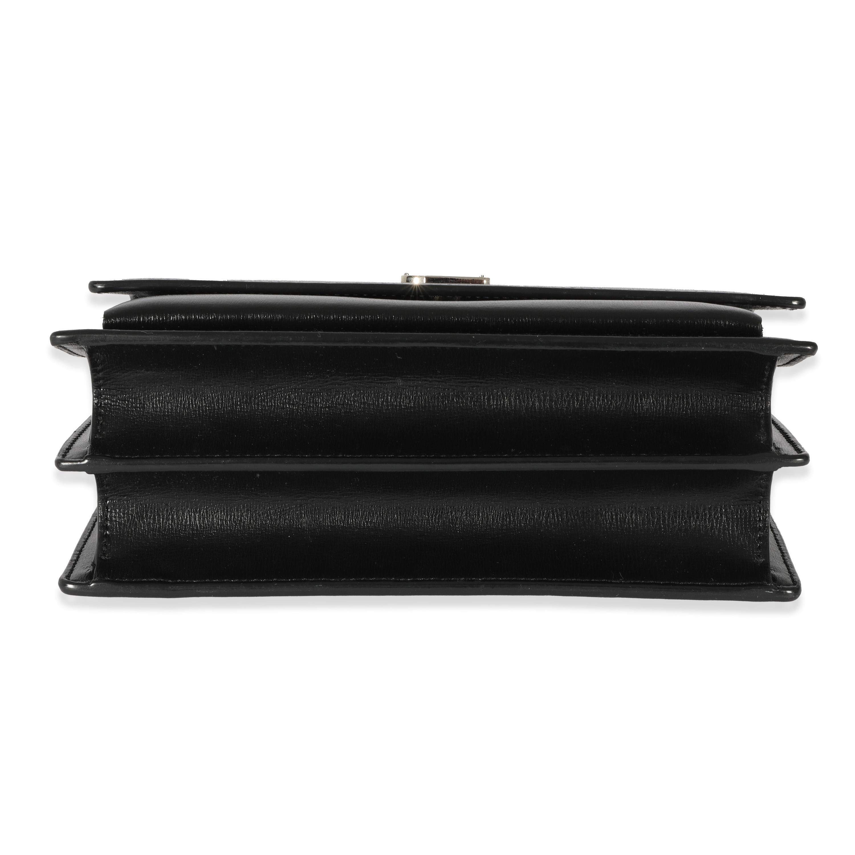 Saint Laurent Black Smooth Leather Medium Sunset Bag 3