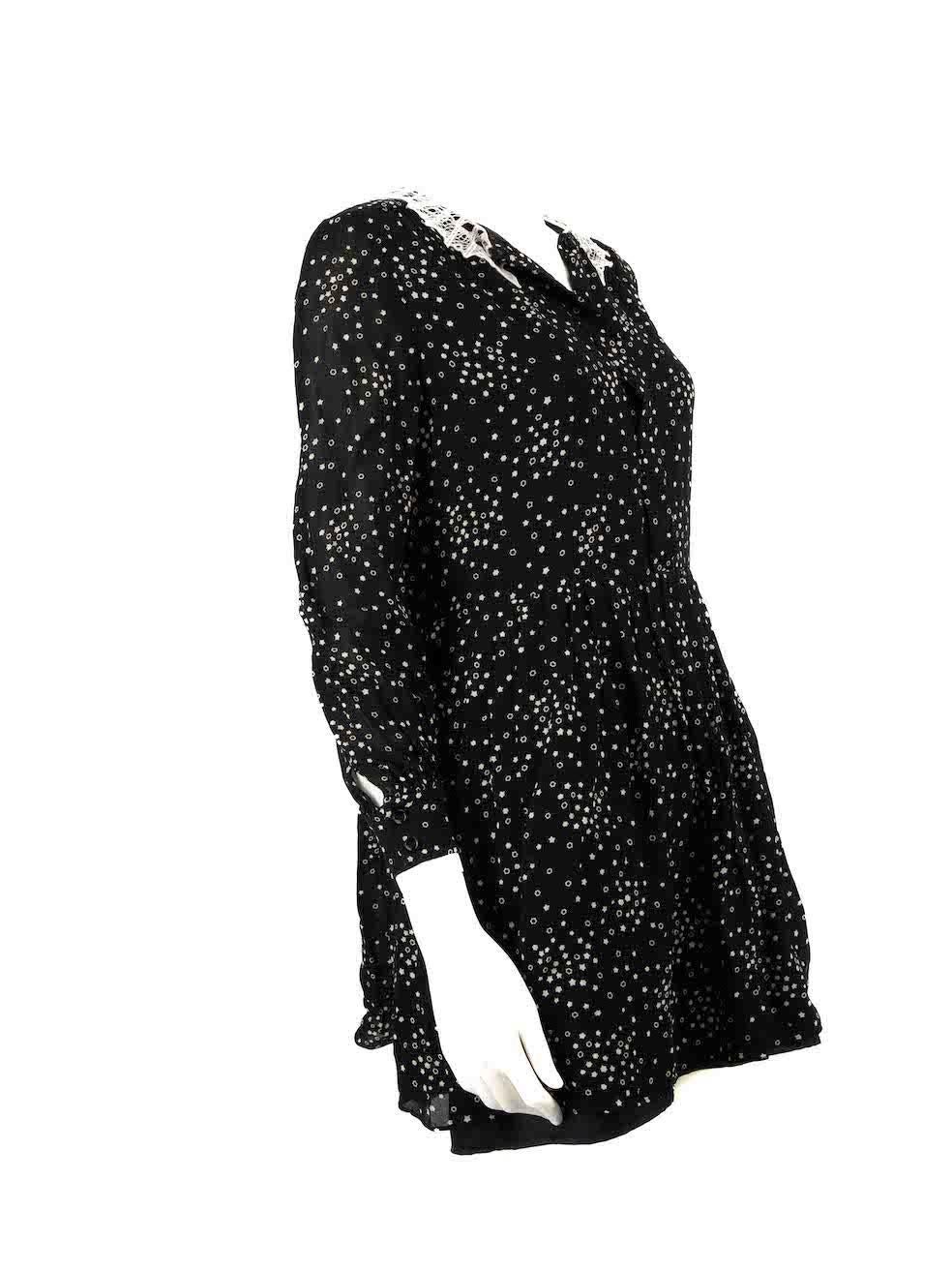 CONDITION is Very good. Minimal wear to dress is evident. Minimal wear to the lace collar where a handful of light discoloured marks are found over the left shoulder on this used Saint Laurent designer resale item.
 
 
 
 Details
 
 
 Black
 
