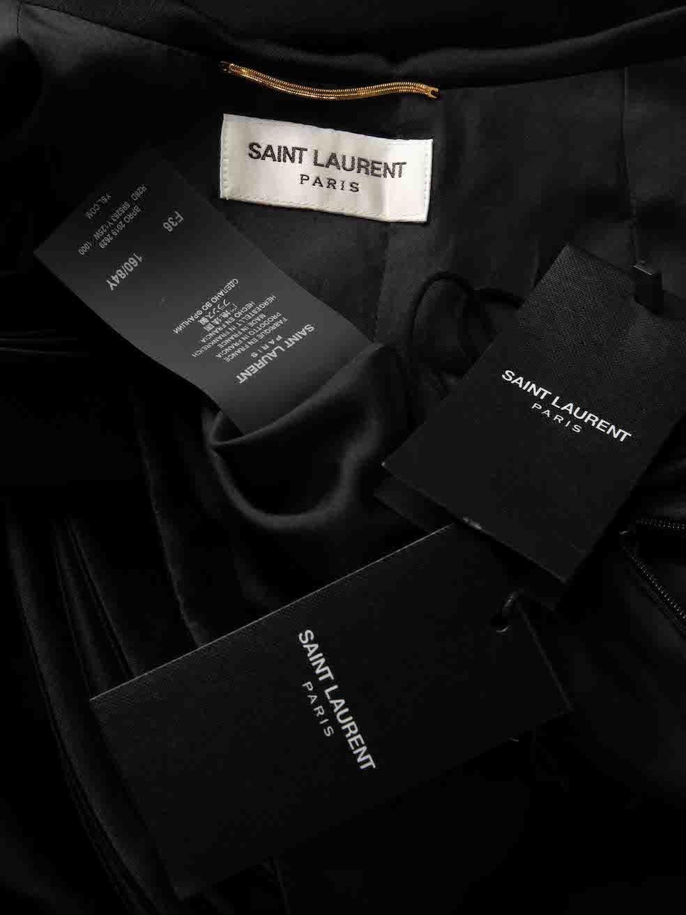 Women's Saint Laurent Black Strappy Open Back Maxi Gown Size S For Sale