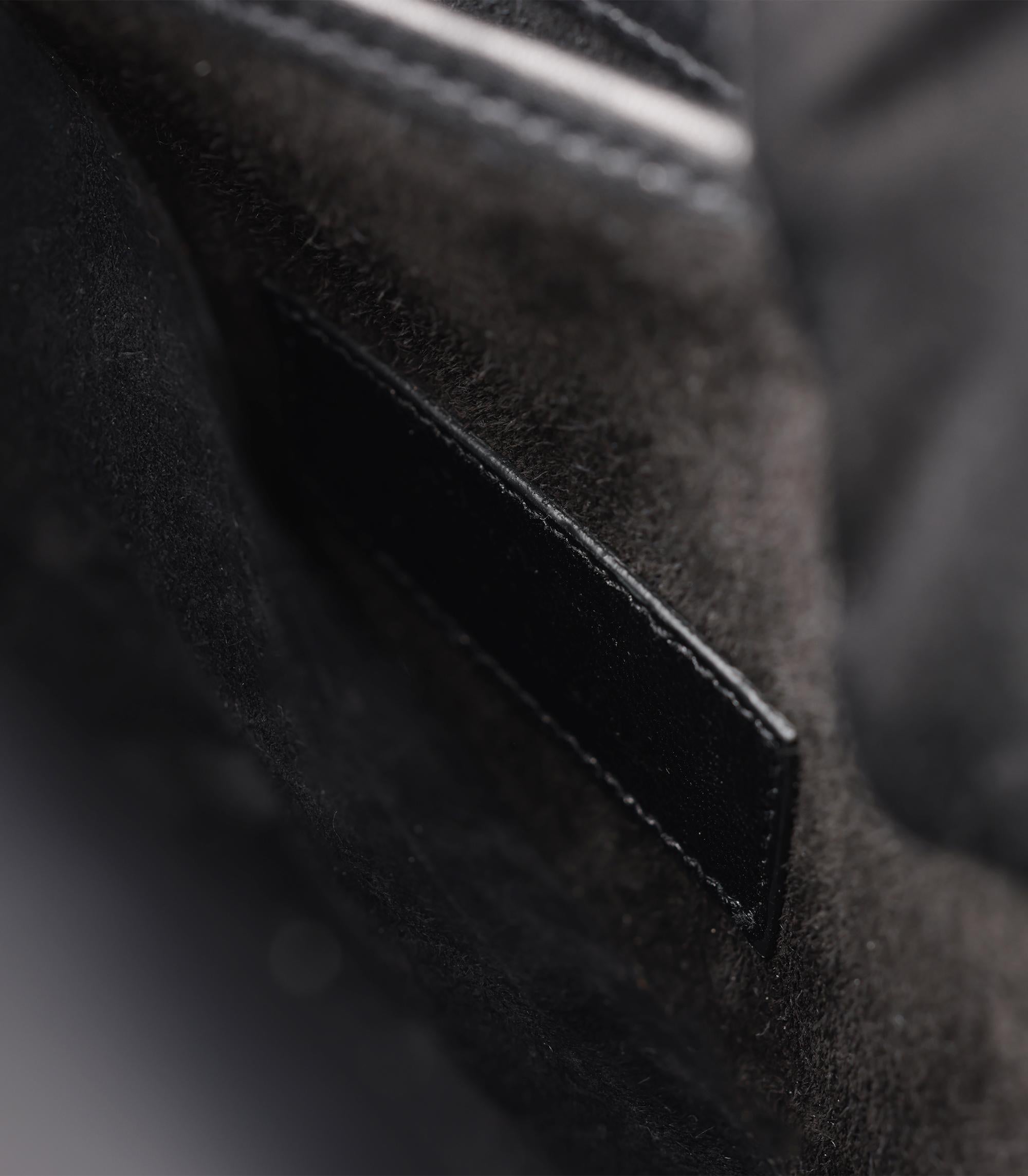Saint Laurent  Black Studded Calfskin Leather SO Black Moujik Top Handle Bag For Sale 6