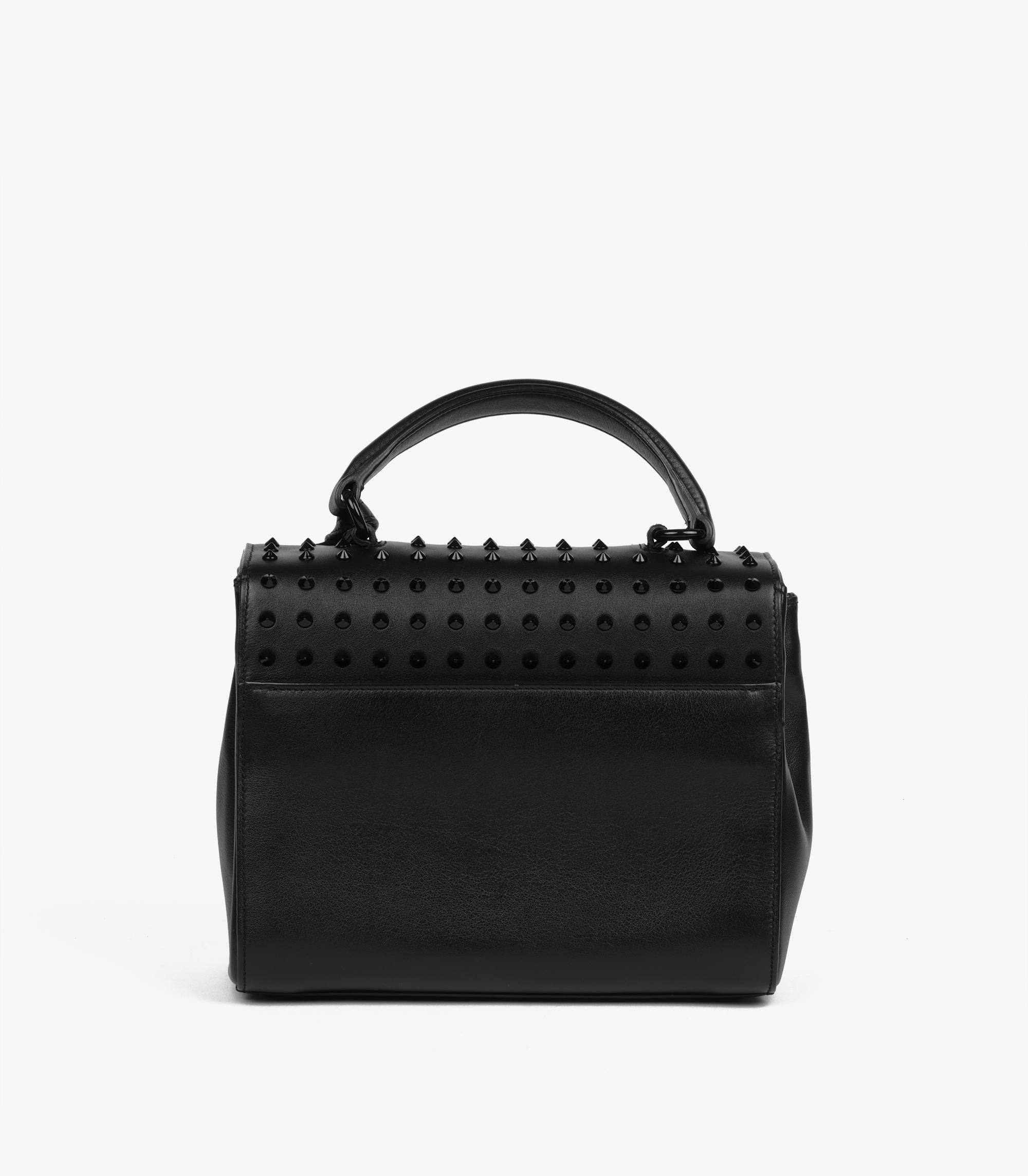 Saint Laurent  Black Studded Calfskin Leather SO Black Moujik Top Handle Bag For Sale 1