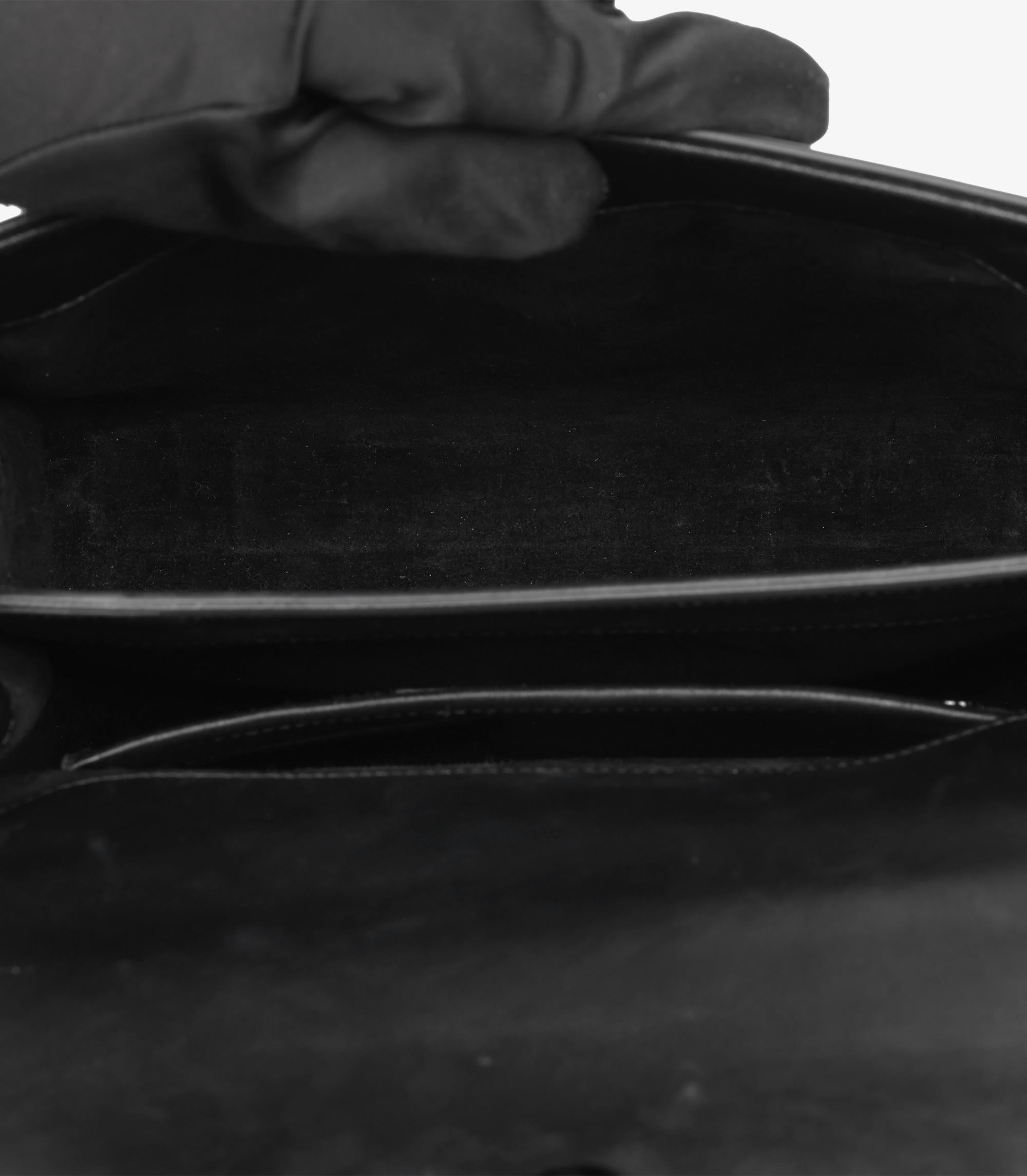 Saint Laurent  Black Studded Calfskin Leather SO Black Moujik Top Handle Bag For Sale 4