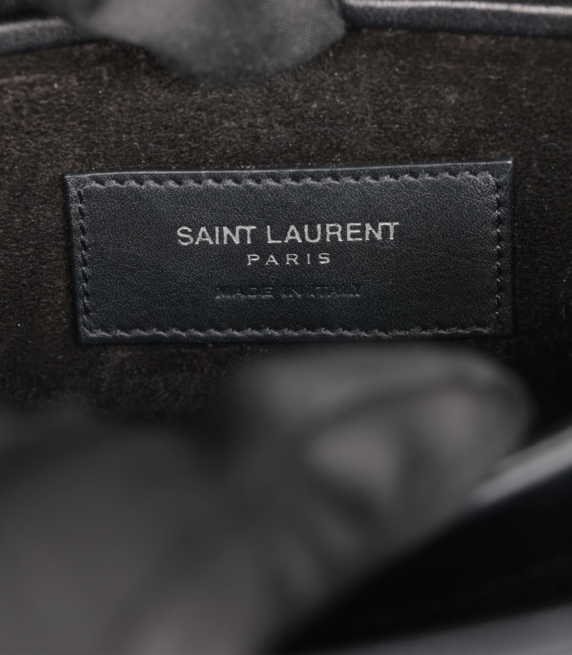 Saint Laurent  Black Studded Calfskin Leather SO Black Moujik Top Handle Bag For Sale 5
