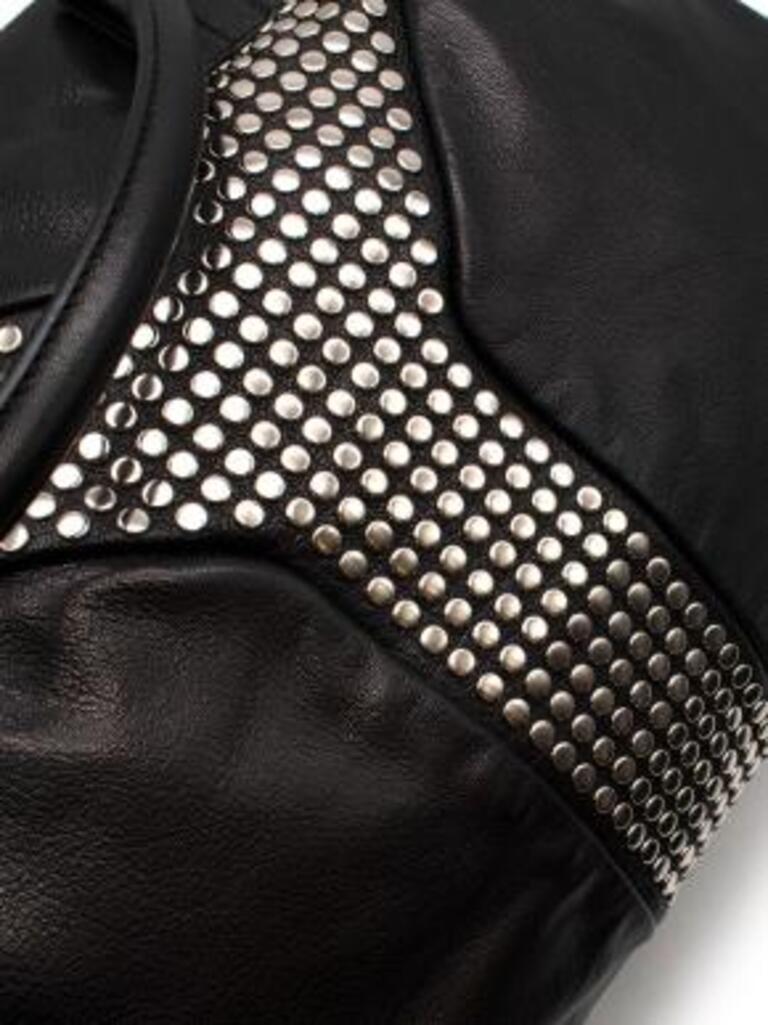 Saint Laurent Black Studded Leather Easy Y Tote For Sale 5