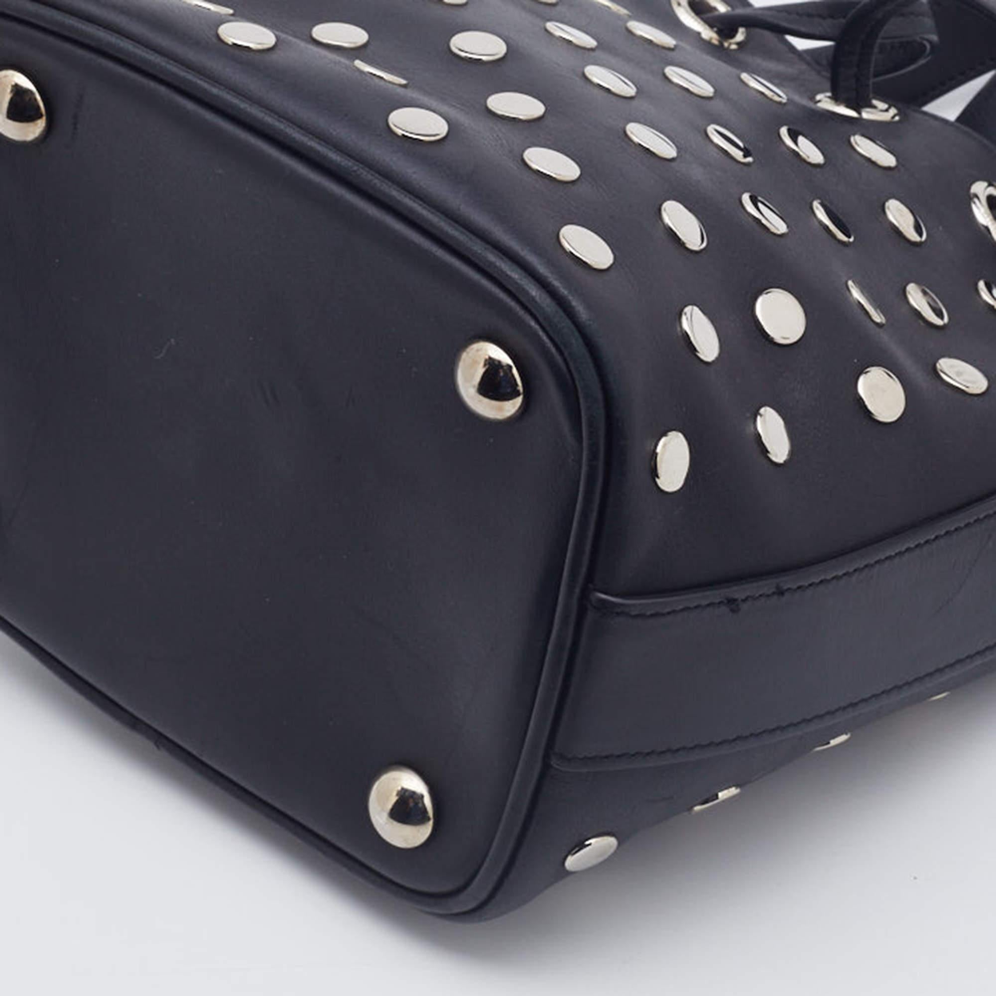 Saint Laurent Black Studded Leather Emmanuelle Bucket Bag 9