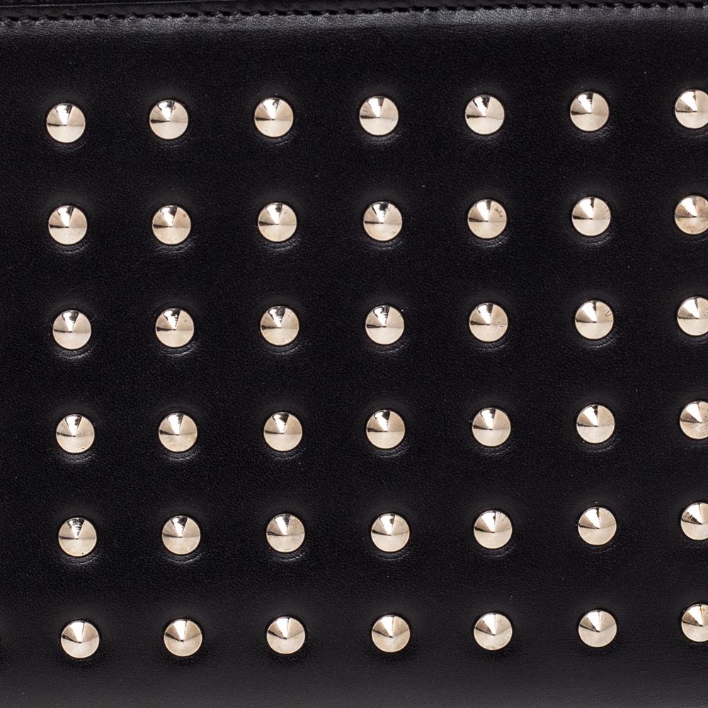 Saint Laurent Black Studded Leather Wallet 3