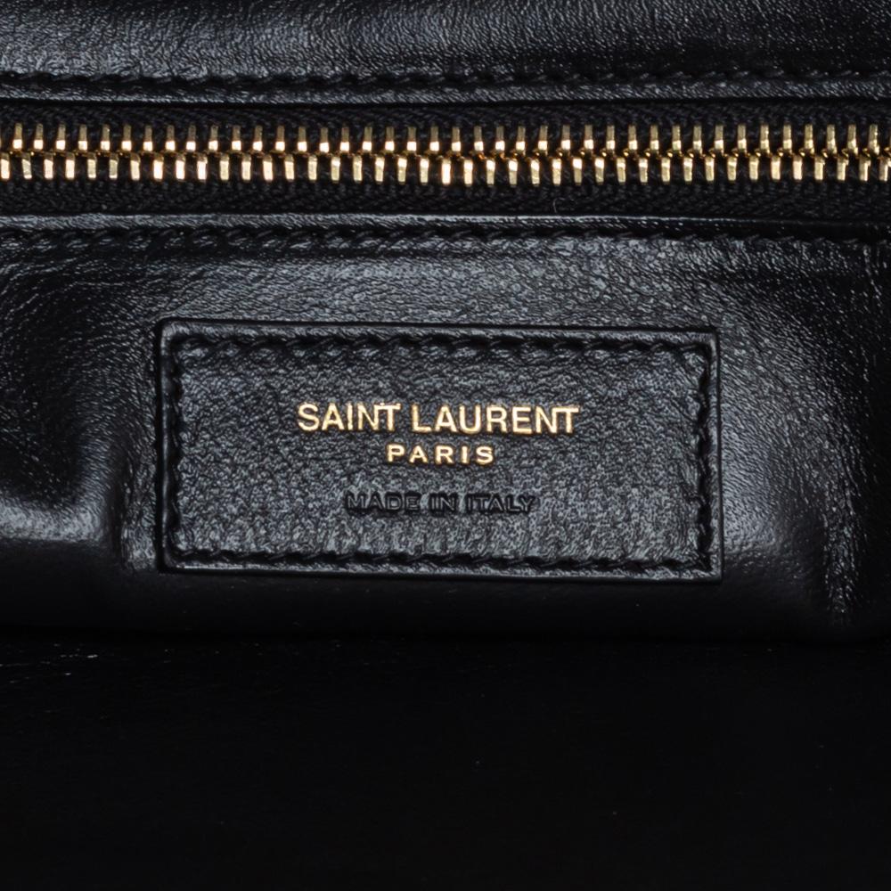 Saint Laurent Black Suede and Leather Medium Francoise Shoulder Bag 3