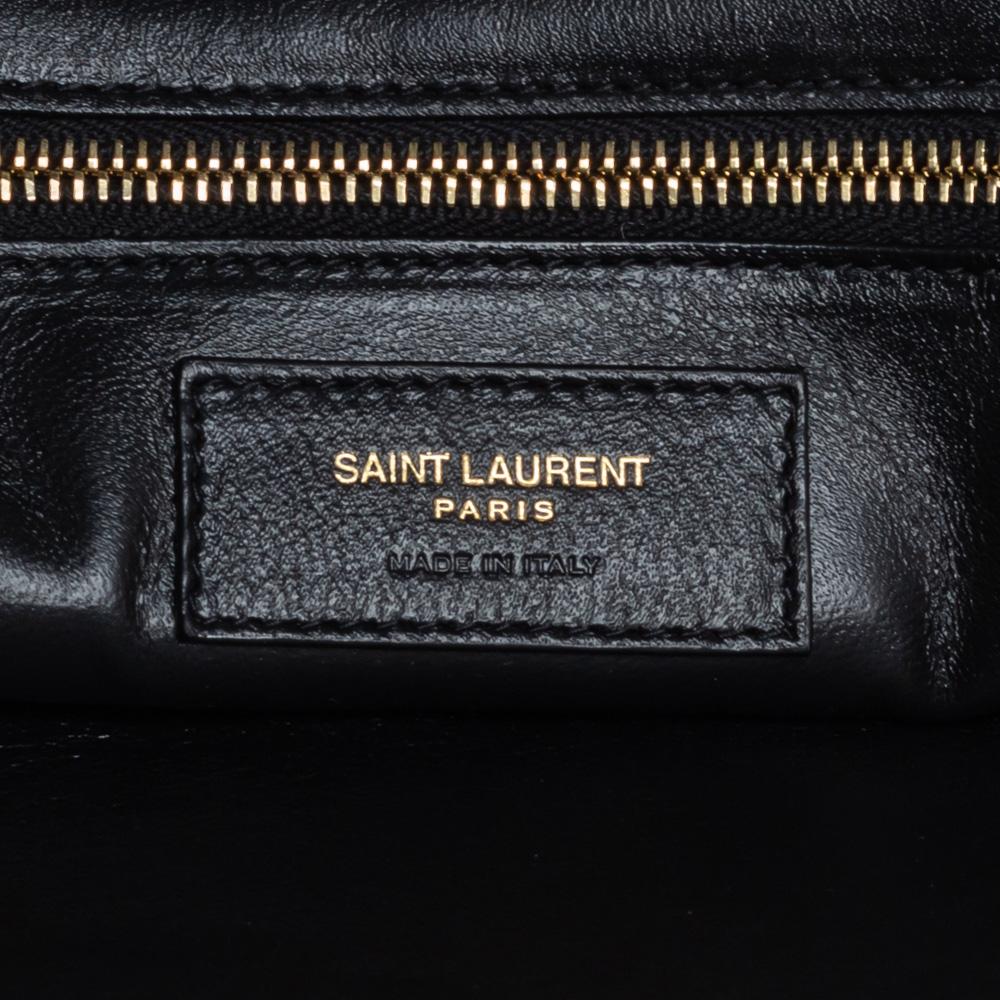 Saint Laurent Black Suede and Leather Medium Francoise Shoulder Bag 7