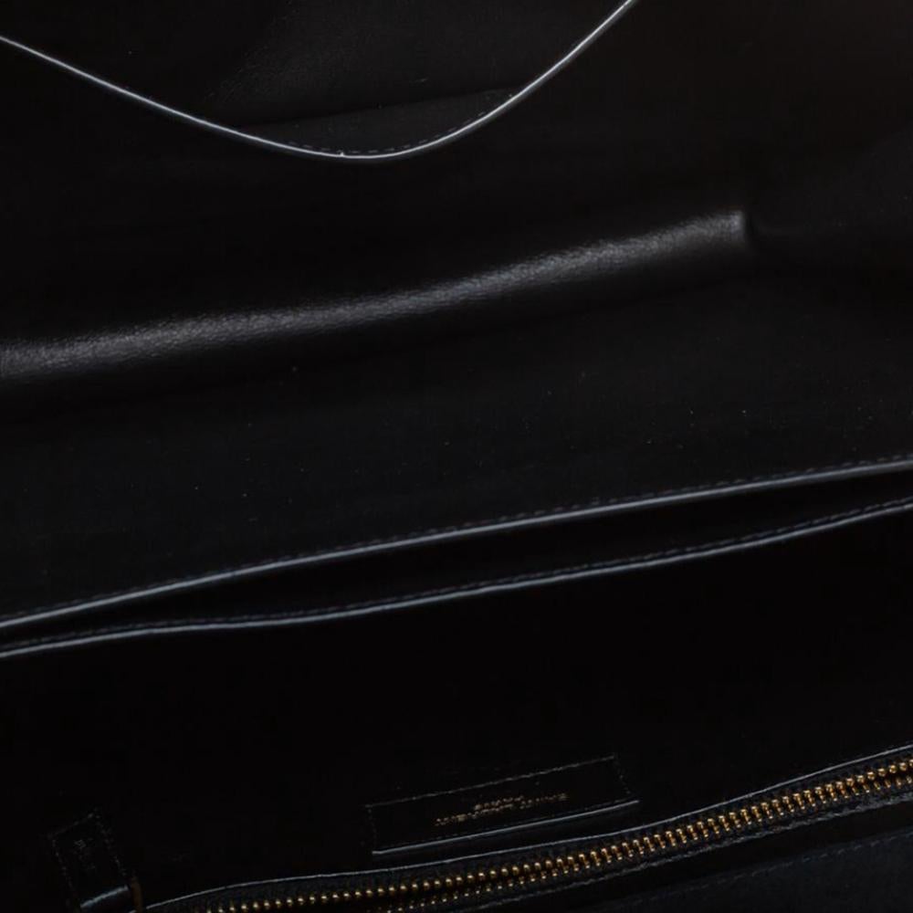 Saint Laurent Black Suede and Leather Medium Francoise Shoulder Bag 2