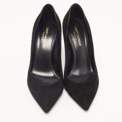 Saint Laurent Black Suede Anja Pumps Size 38.5