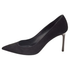 Saint Laurent Black Suede Anja Pumps Size 38.5