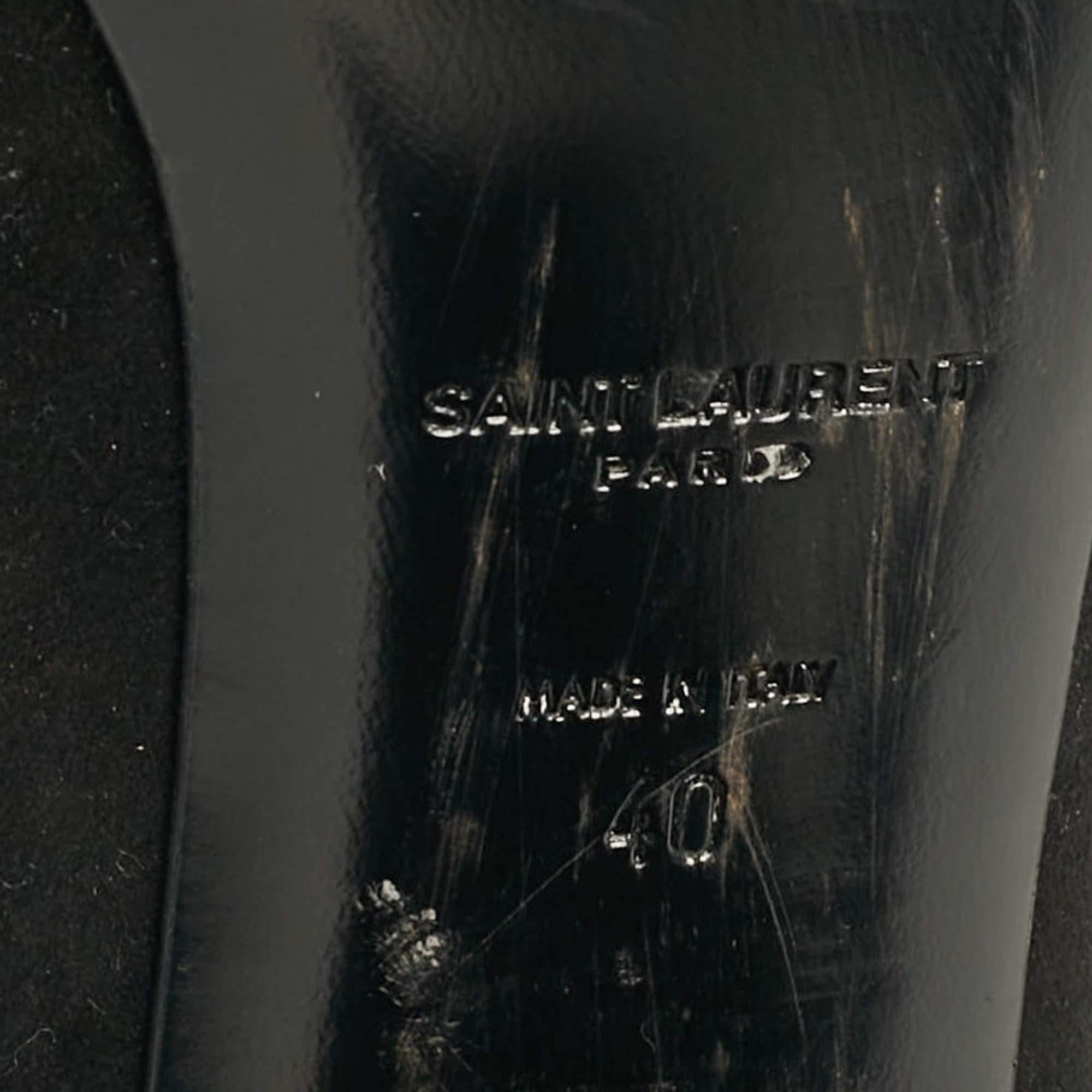 Saint Laurent Sandalias tobilleras de ante negro talla 40 en venta 3