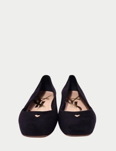 Saint Laurent Black Suede Ballet Flats - EU 37