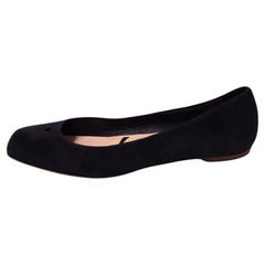 Saint Laurent Black Suede Ballet Flats - EU 37
