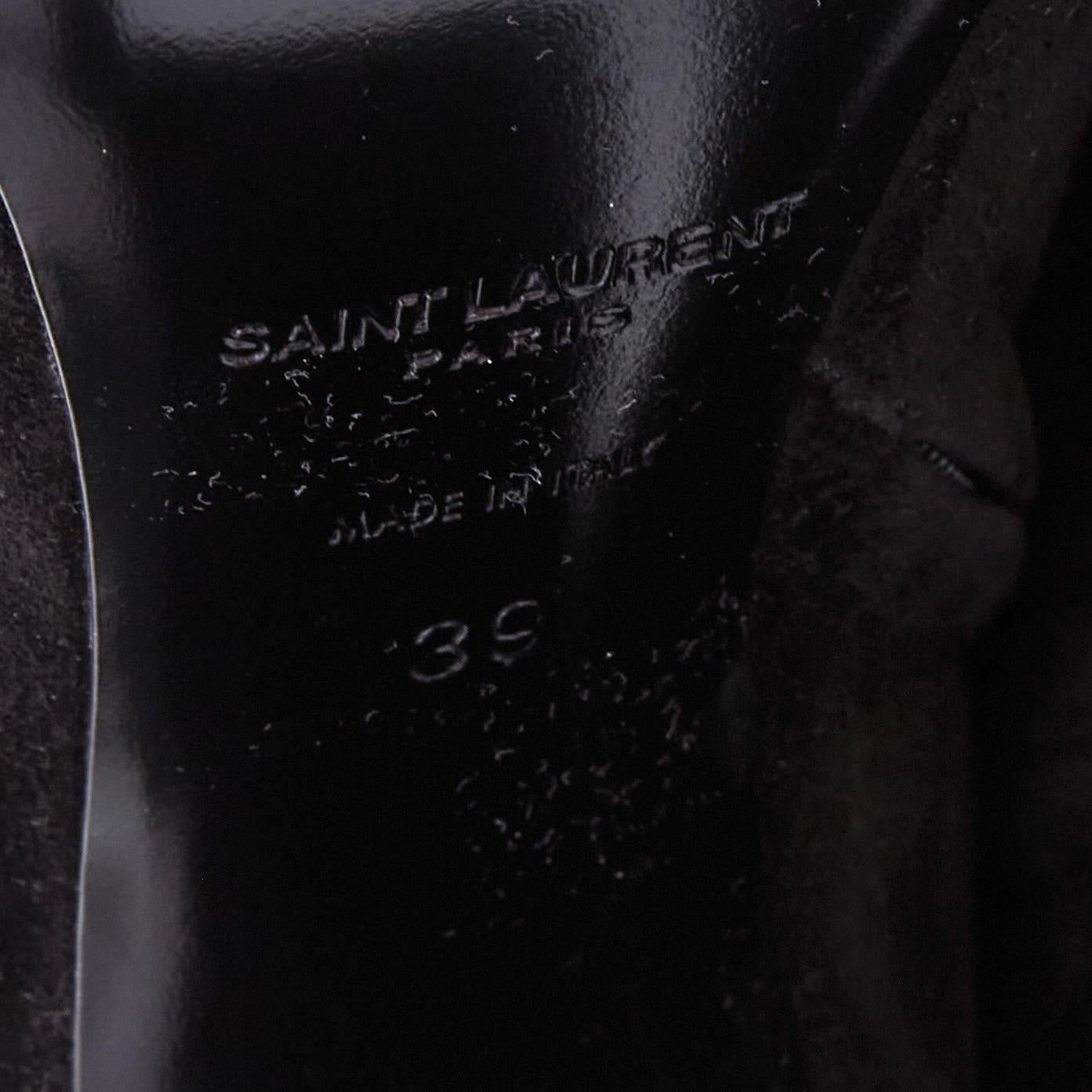 Saint Laurent Black Suede Joplin Buckle Booties 529331 (EU 39)  2