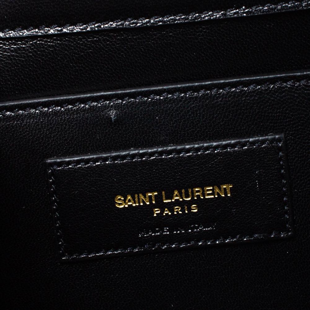 Saint Laurent Black Suede Kate Tassel Clutch 6