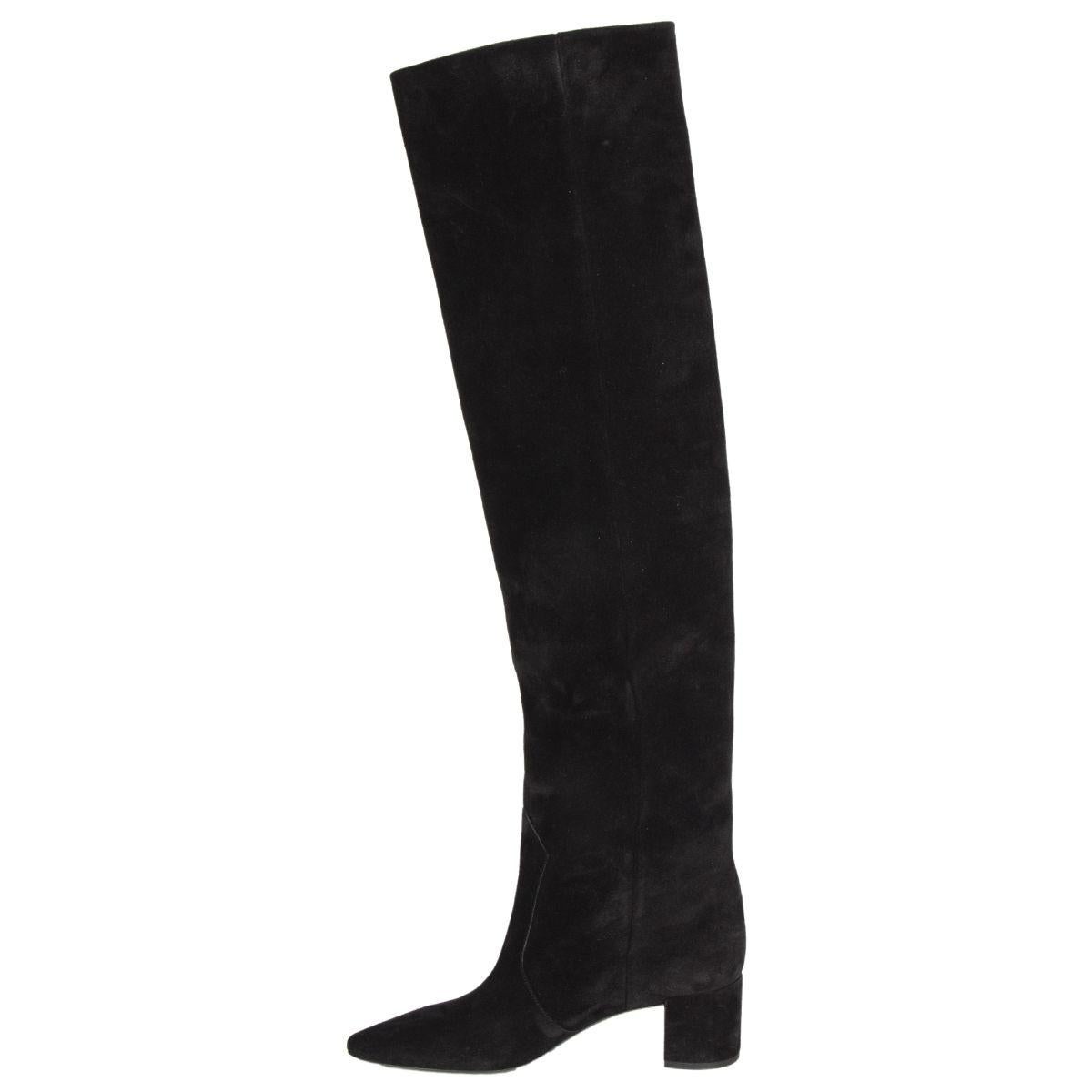 black slouch suede boots