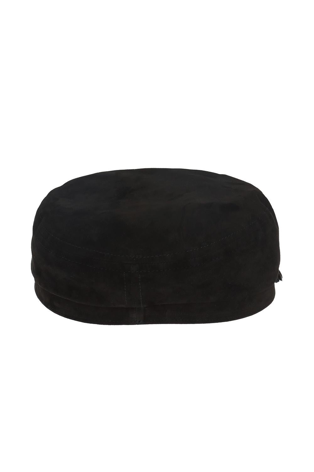 Saint Laurent Cappello da marinaio in pelle scamosciata nera taglia media In condizioni Nuovo a Paradise Island, BS