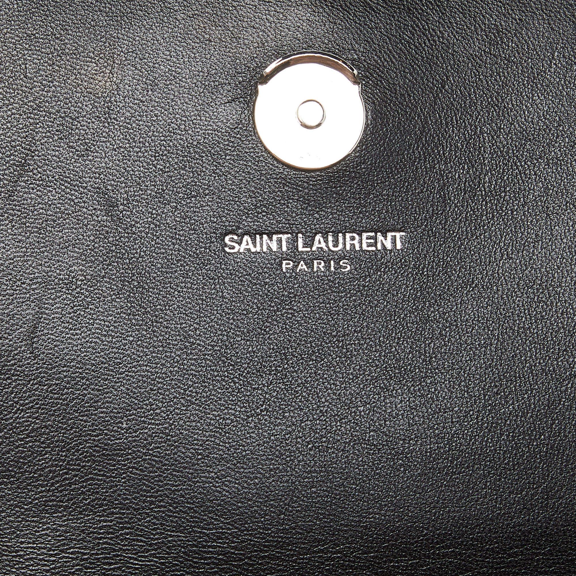 Saint Laurent Black Suede Small Monogram Kate Tassel Shoulder Bag For Sale 2
