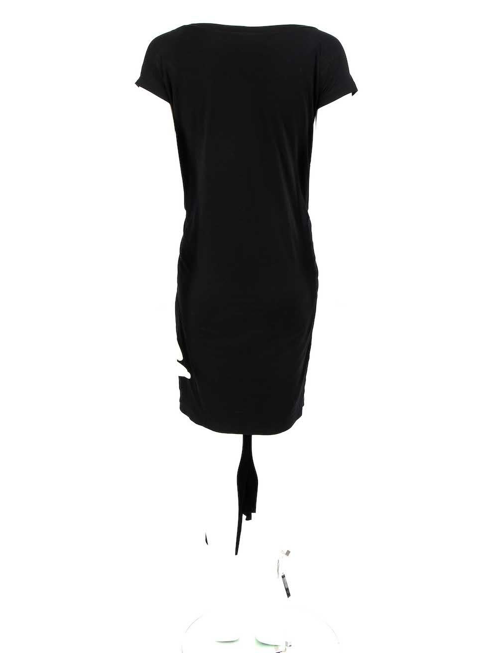 Saint Laurent Black Tie Detail Mini Dress Size XS In Good Condition In London, GB