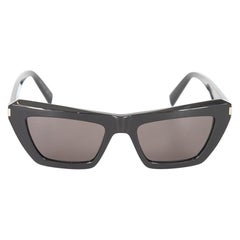 Saint Laurent Black Tinted Cat-Eye Sunglasses