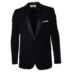 Saint Laurent, schwarzes Smoking-Jackett mit Satin-Revers