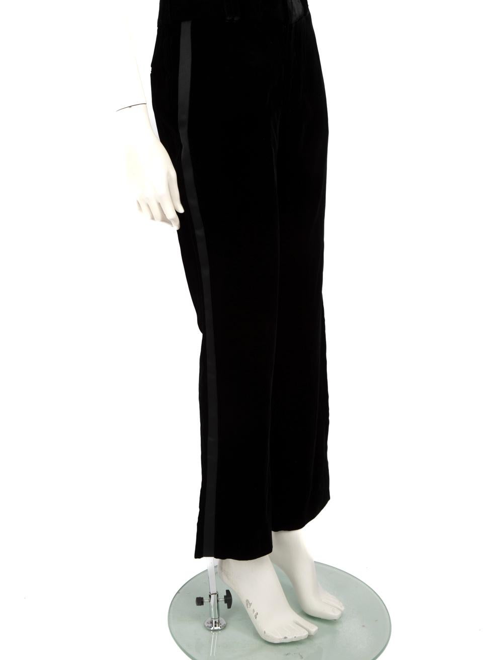 CONDITION is Very good. Minimal wear to the trousers is evident. Mark on the middle of the back left trouser leg on this used Saint Laurent designer resale item. Mark may need gentle hand wash contrary to dry clean instructions.
 
 Details
 
 
